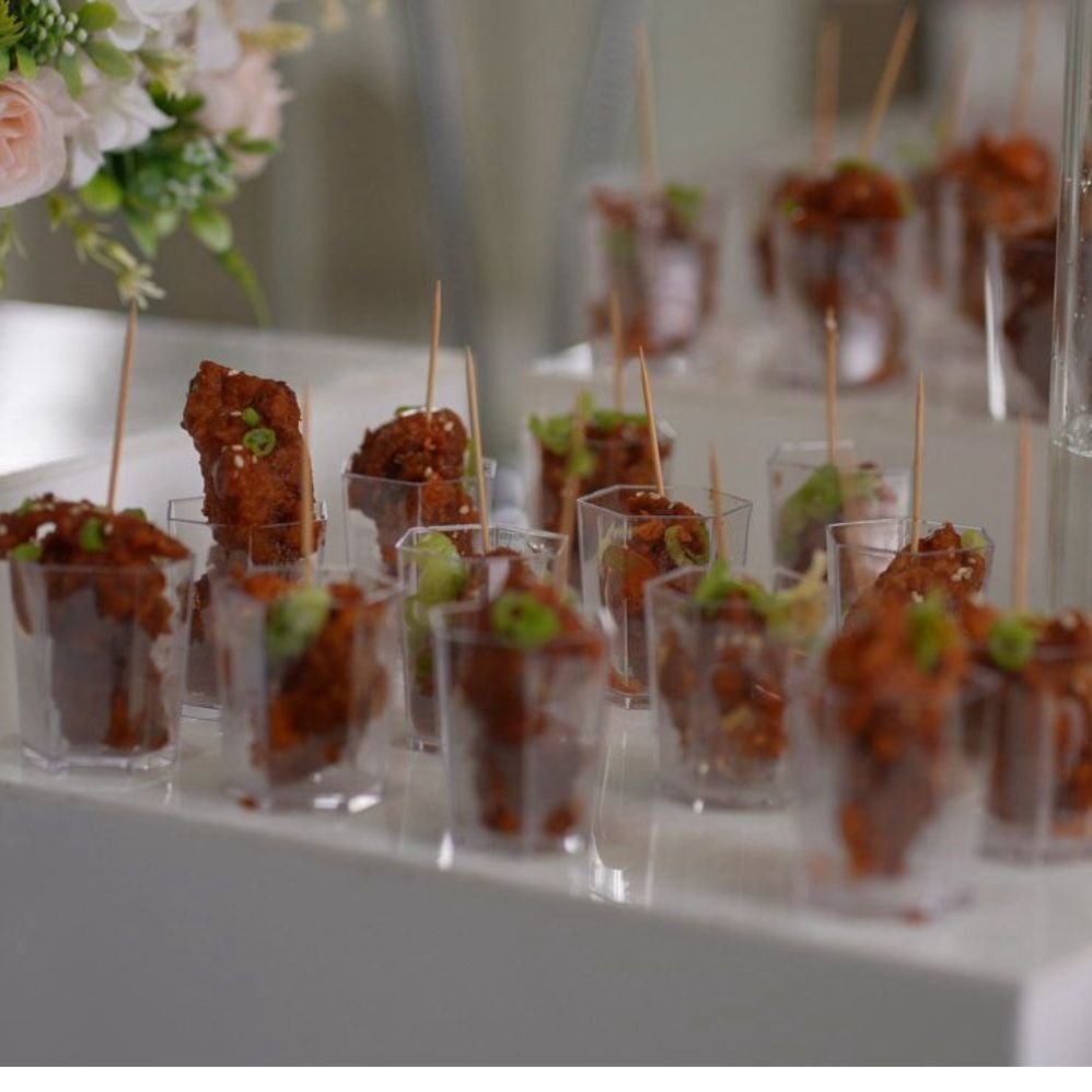 appetisers in glasses